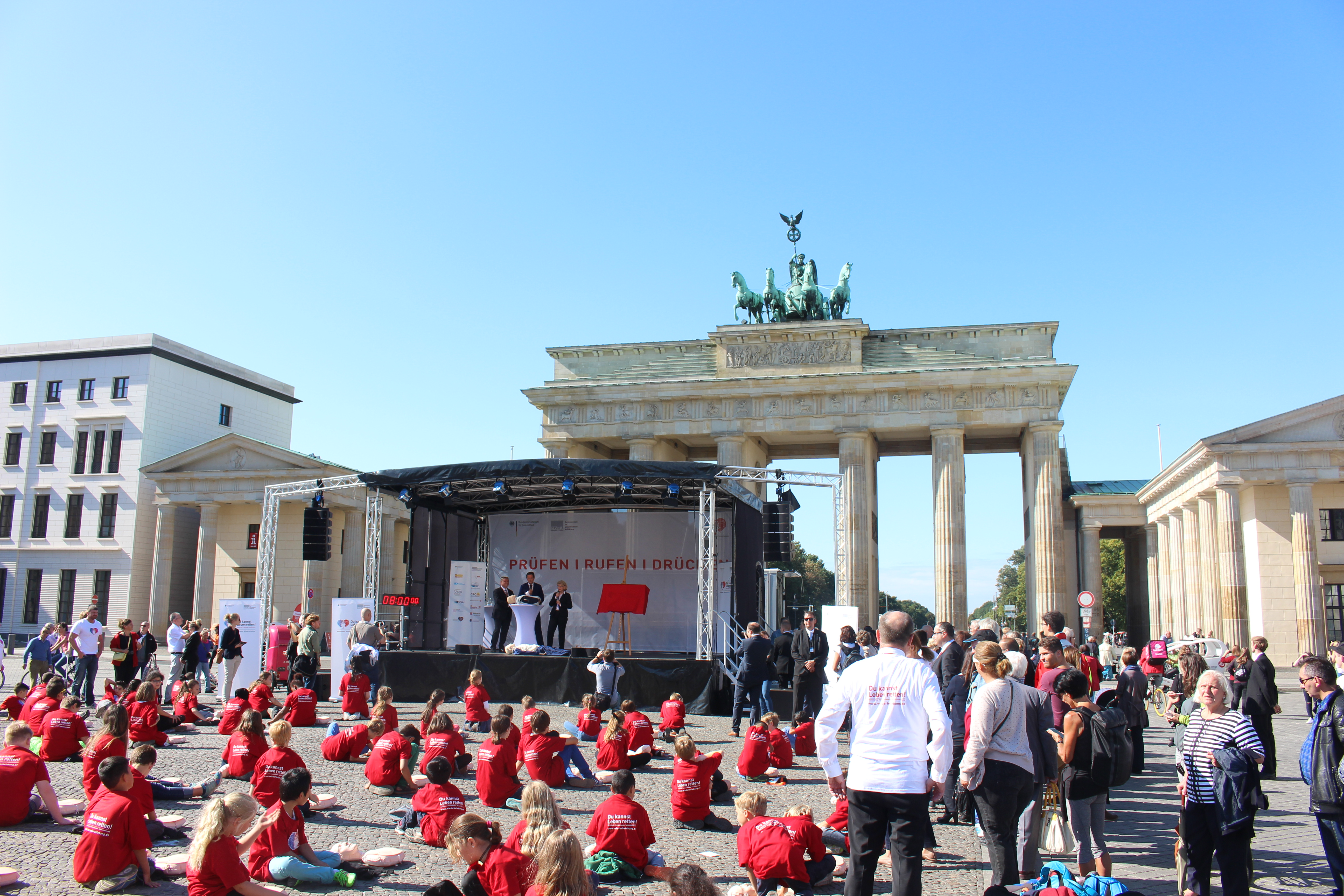 Bühne vor dem Brandenburger Tor